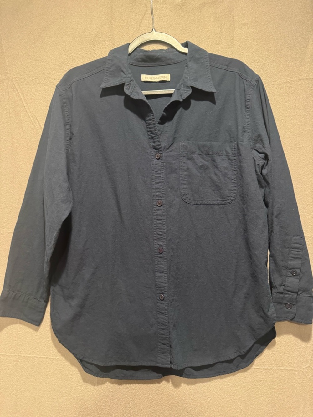 Outerknown Navy Casual Long-Sleeve Button-Down Shirt